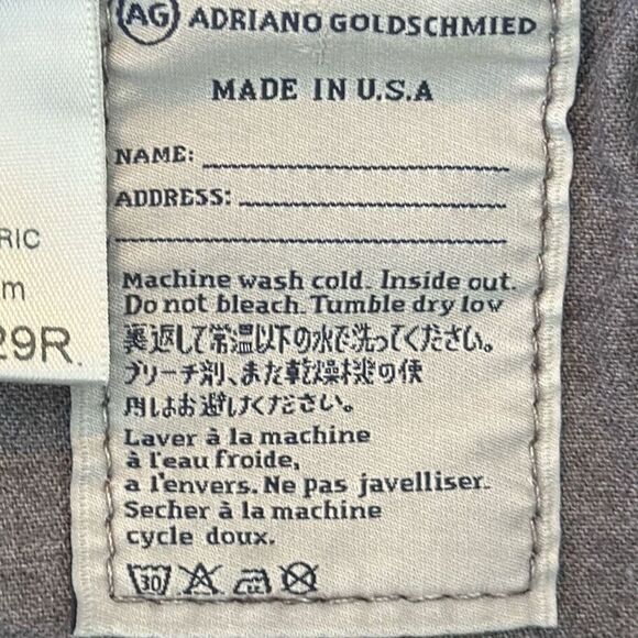 Vintage Adriano Goldschmied AG Women’s Corduroy the Prima Mid Rise Cigarette 29R - Picture 11 of 11